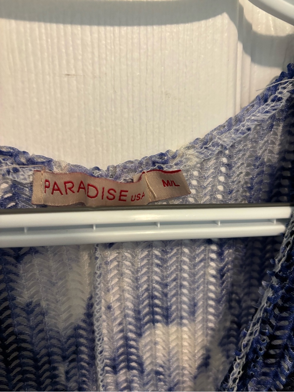 Paradise Blue and White Tie-Dye Swim Coverup - Picture 4 of 4